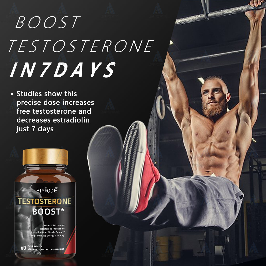 Custom Label Supplement Manufacturer Wholesale Tablets Men Power Muscle Support Supplements Male Boost Capsules