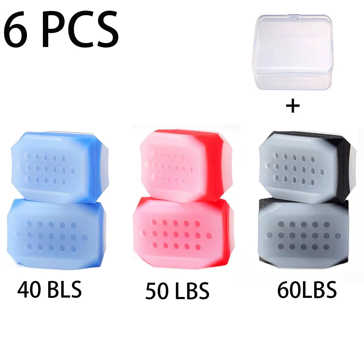 6 Pcs Jaw Exerciser for Men & Women Silicone Tablets Jaw Exerciser Gum BPA Free Jawline Trainer & Jawline Shaper